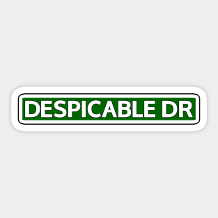 Despicable Dr Street Sign Sticker